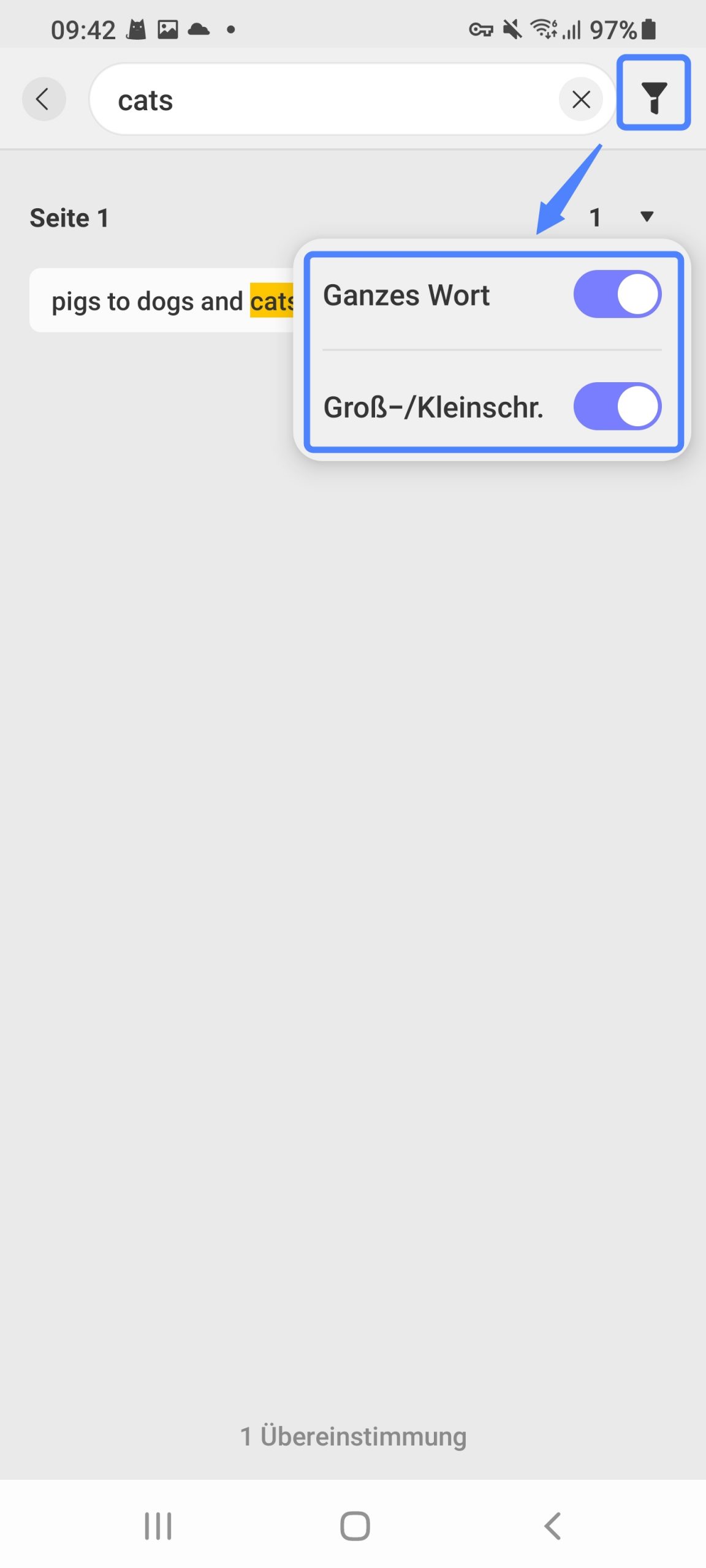 Suche in PDF