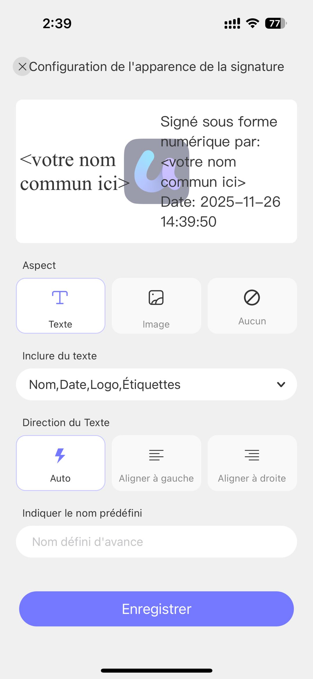 Personnaliser l'apparence