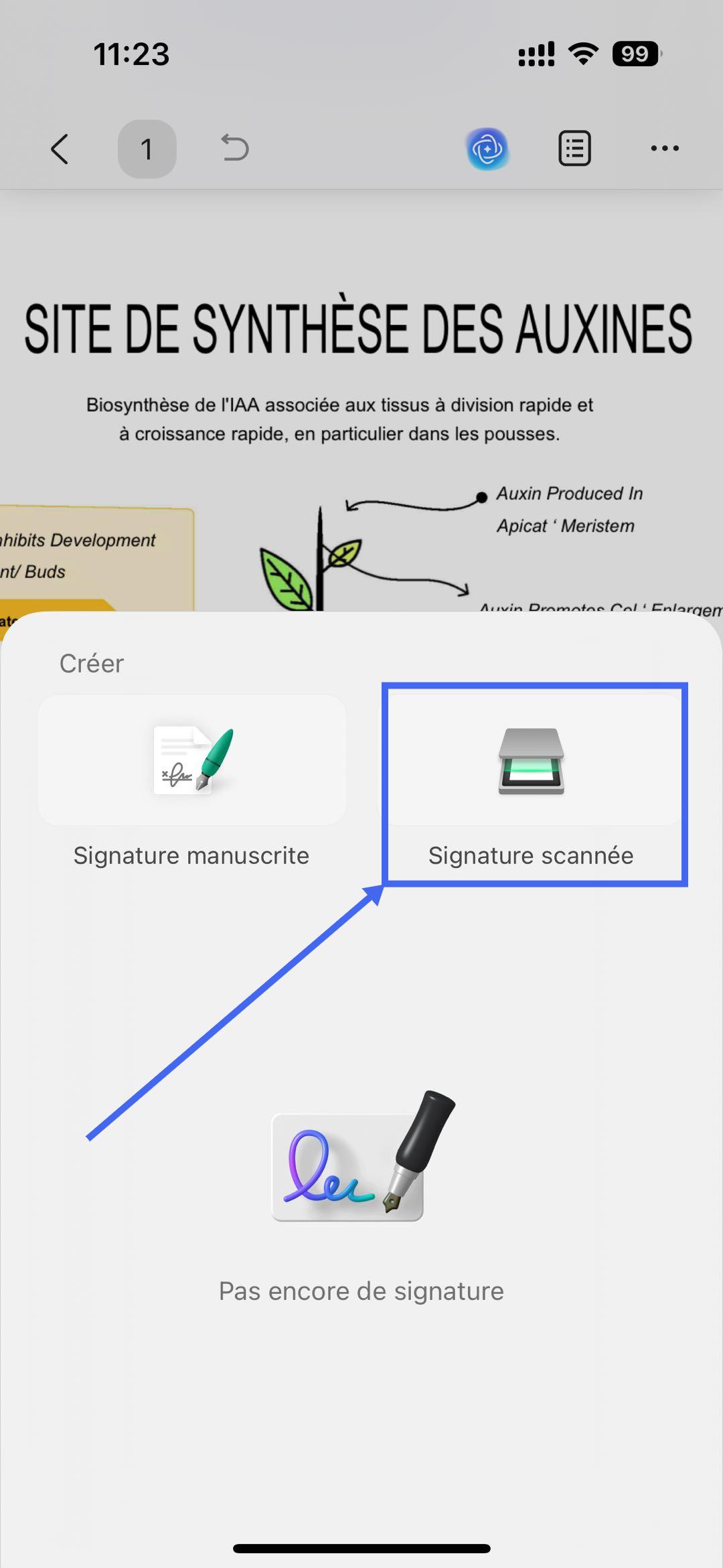 ajouter une signature