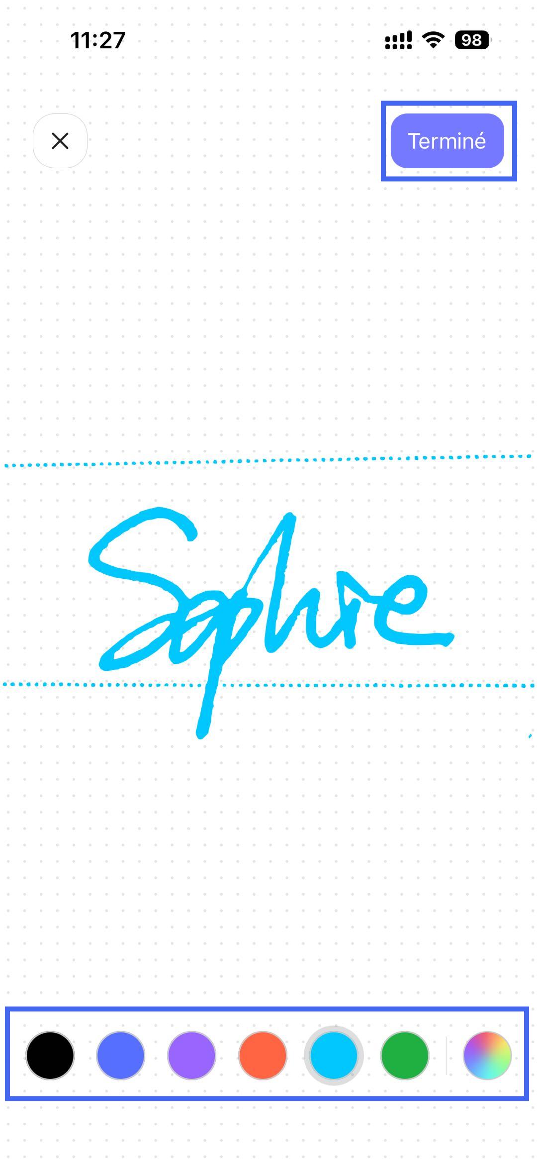 enregistrer la signature