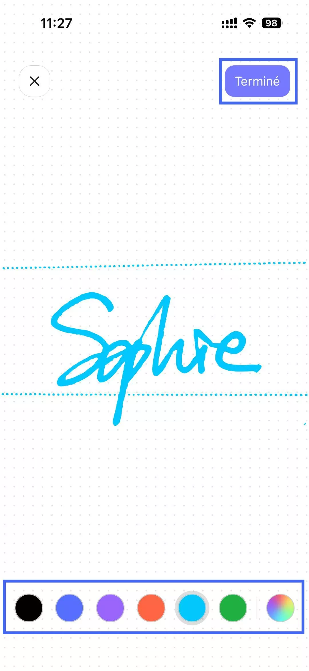 enregistrer la signature