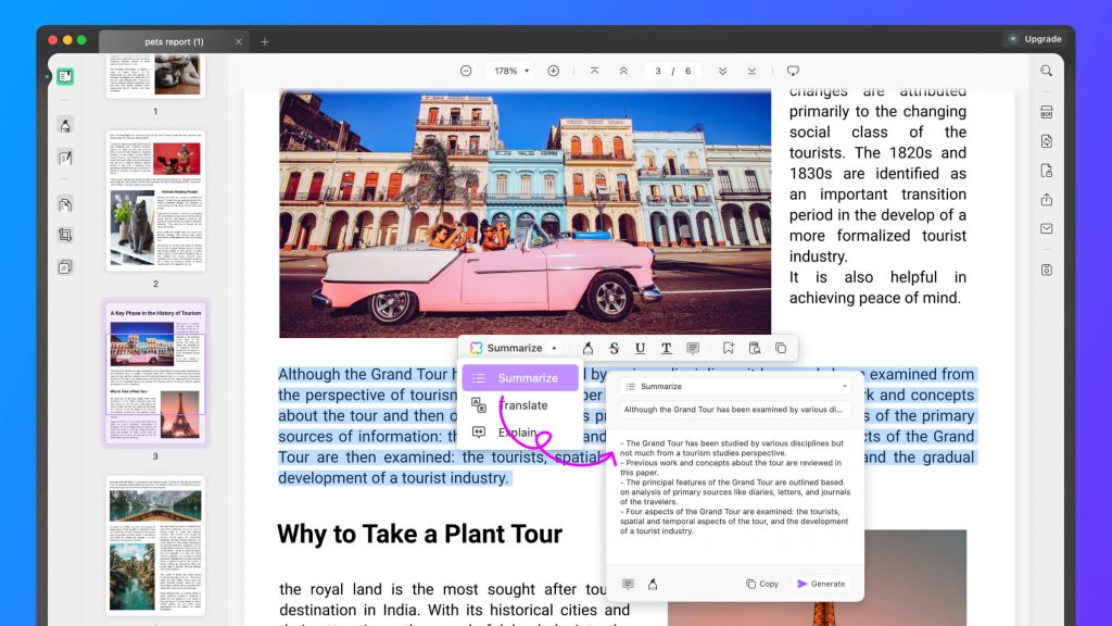 how to summarise text on mac