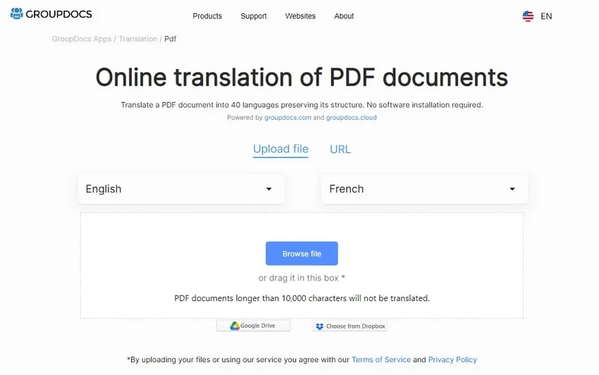 تصفح مستند pdf في GroupDocs