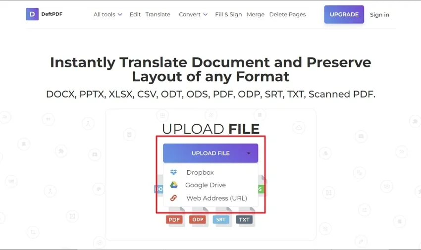 translate pdf english to chinese select source and target language in deftpdf