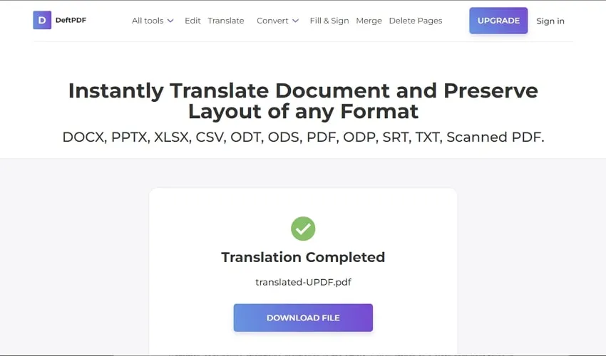 translate pdf english to portuguese download the translated file in deftpdf
