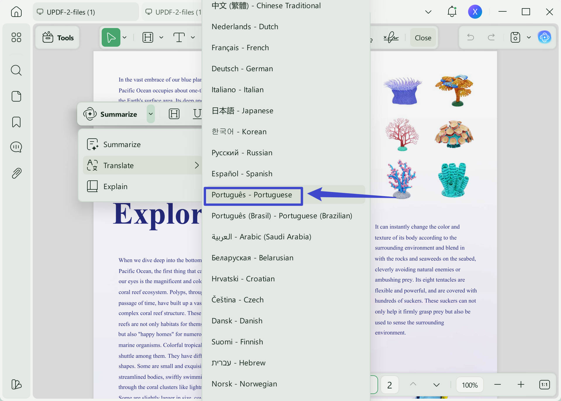 translate pdf english to portuguese