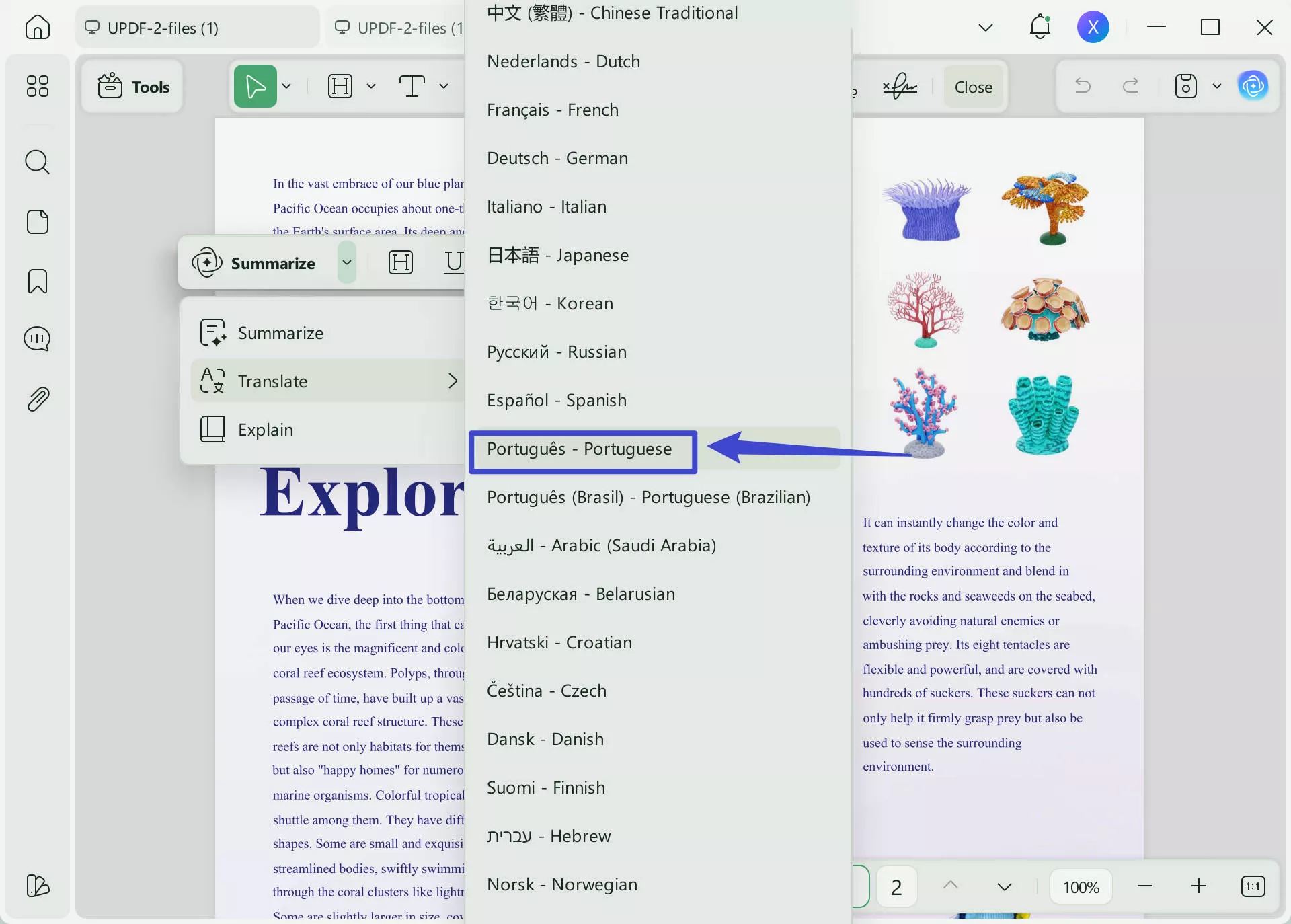 translate pdf english to portuguese