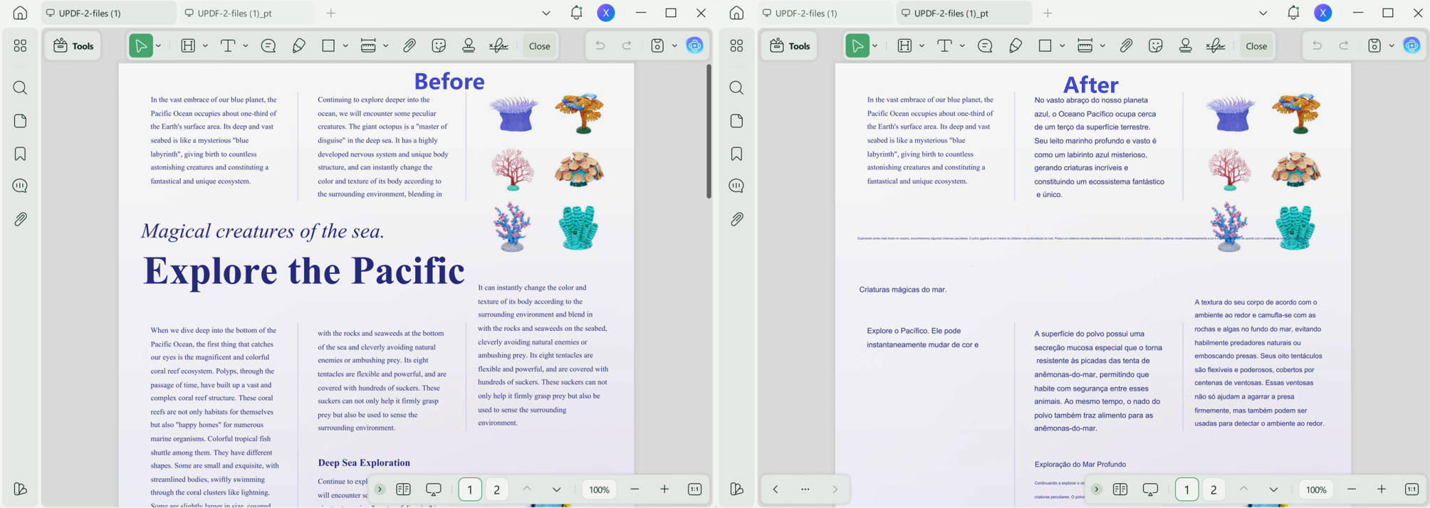 Translate the whole English PDF to Portuguese without layout changing