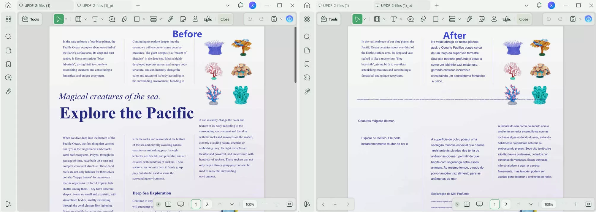 Translate the whole English PDF to Portuguese without layout changing