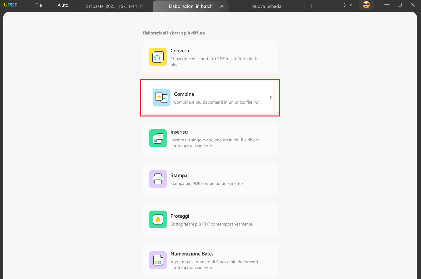 Unire diversi file PDF in un unico PDF