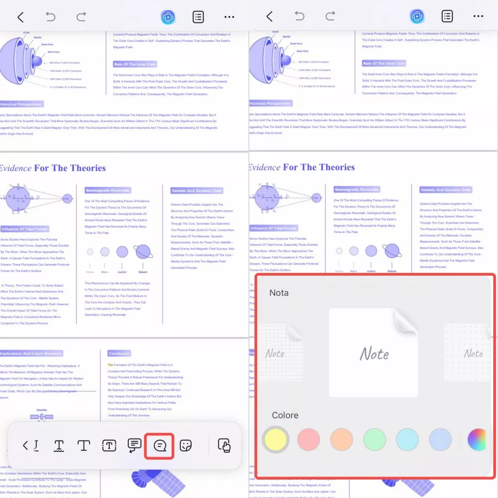 access to sticky notes ios