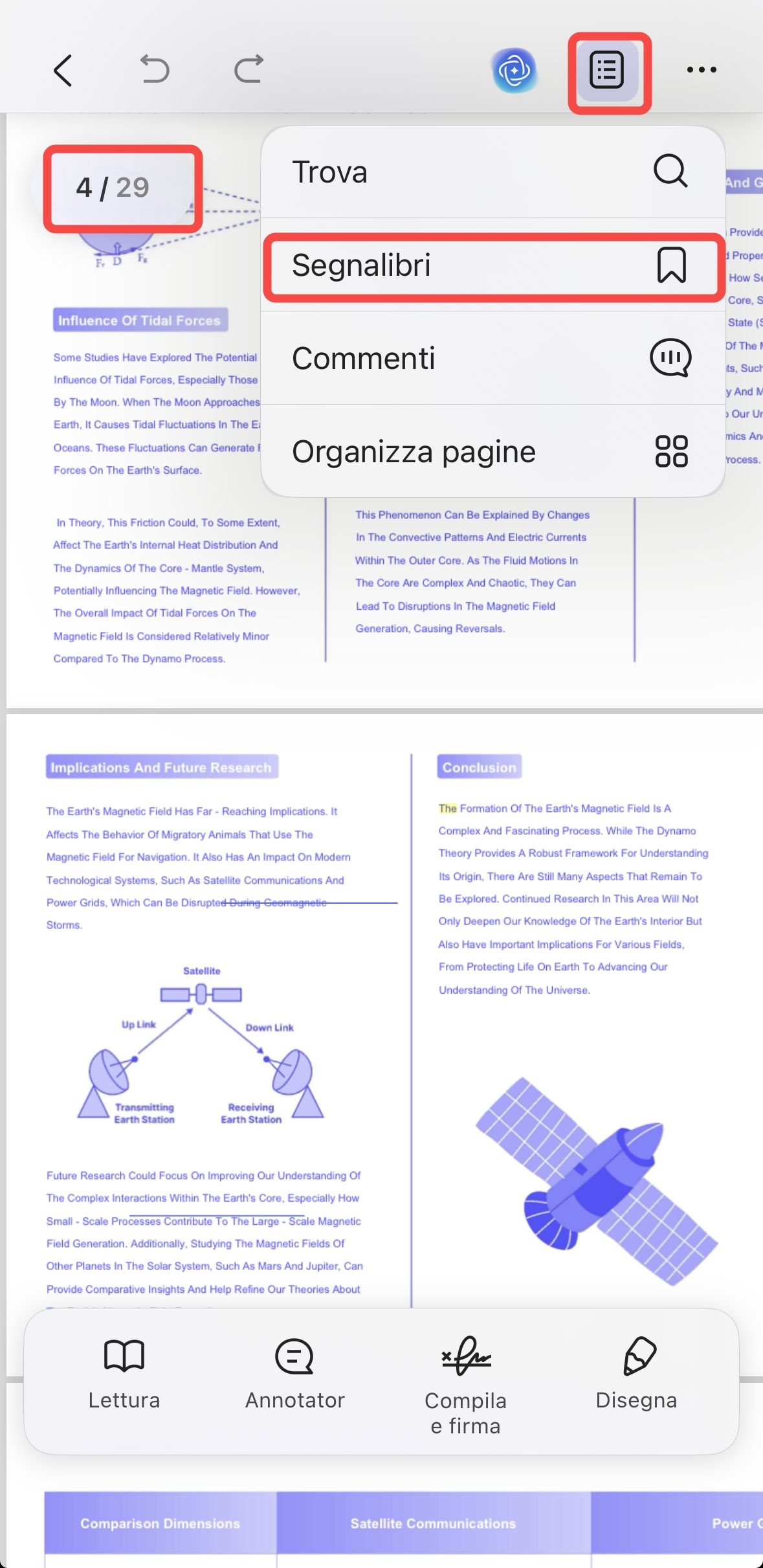 access to bookmark ios 