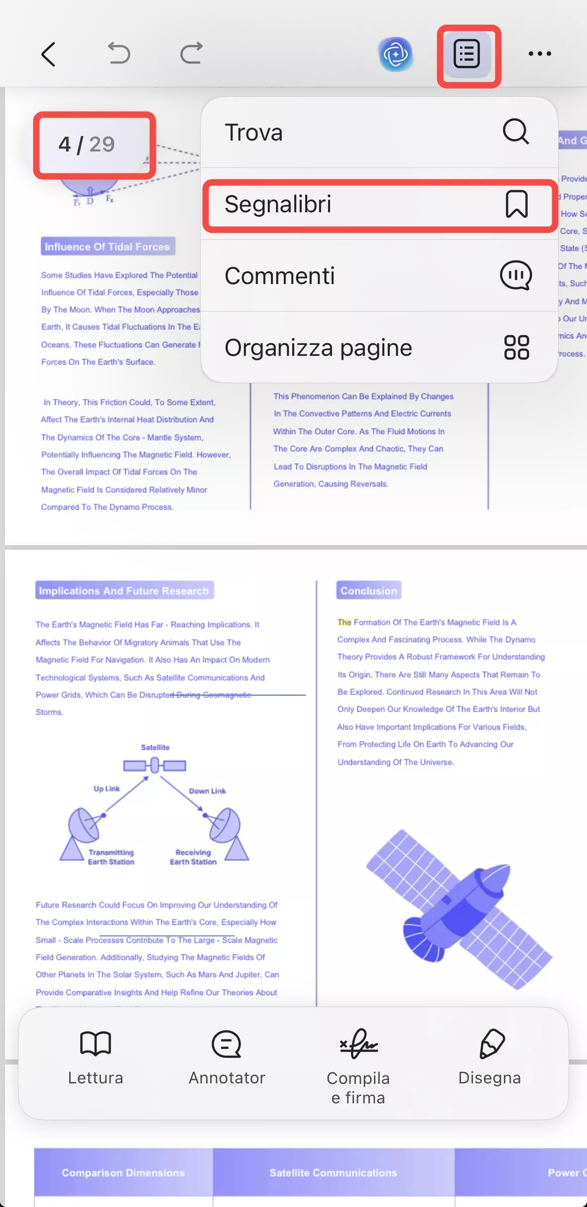 access to bookmark ios