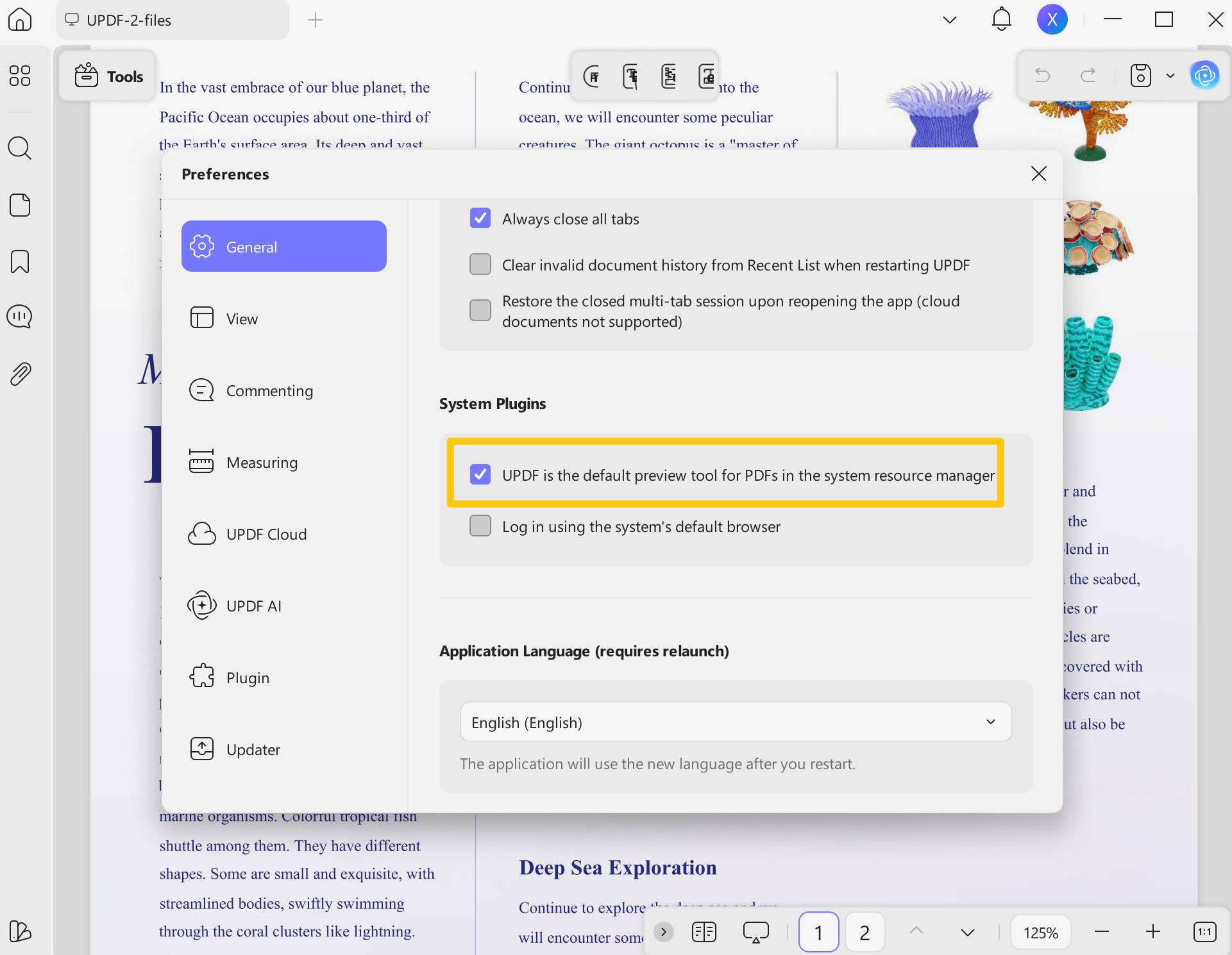 updf preview plugin 