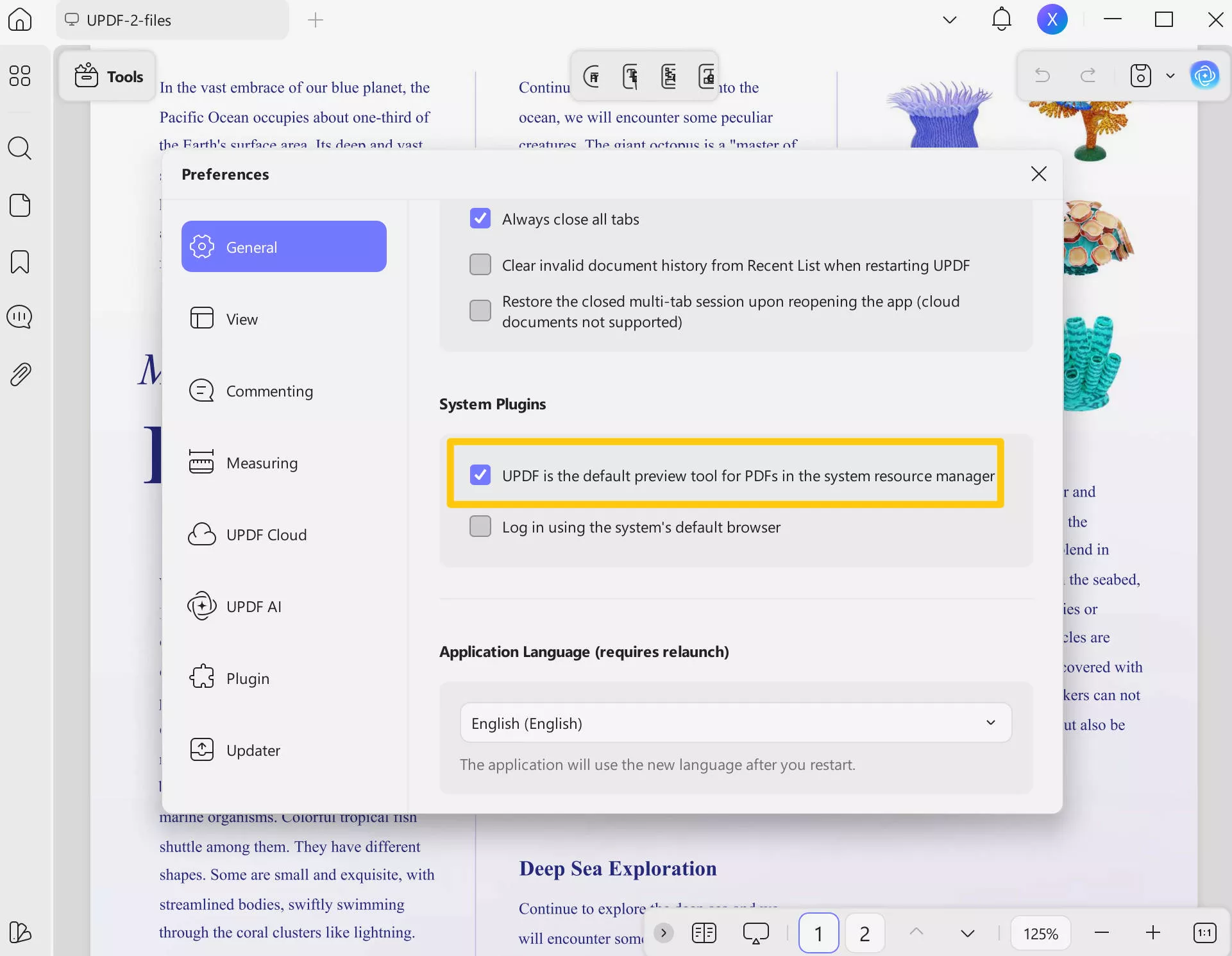 updf preview plugin