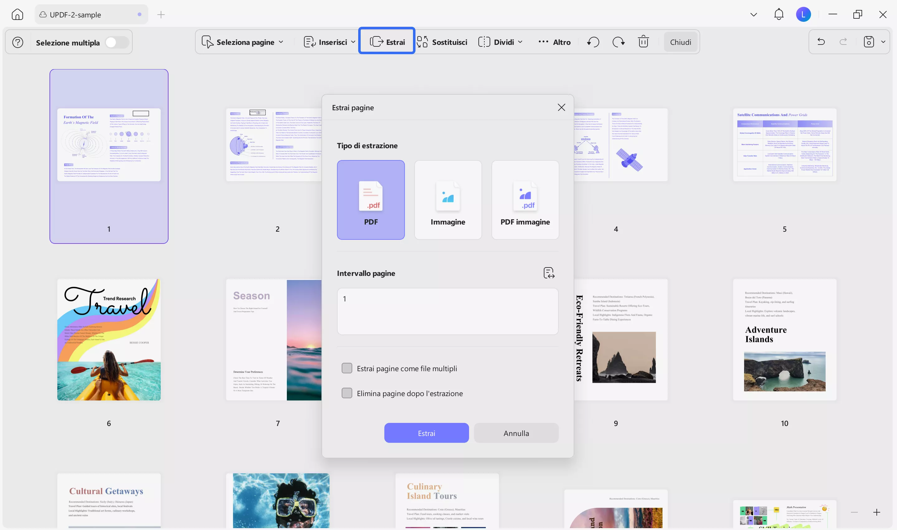 extract pages with updf windows