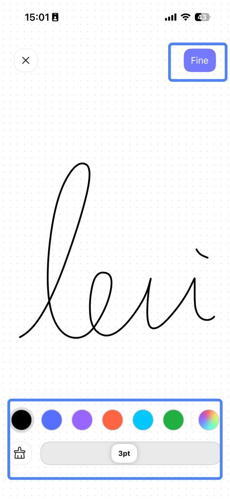 apply handwriting signature ios 
