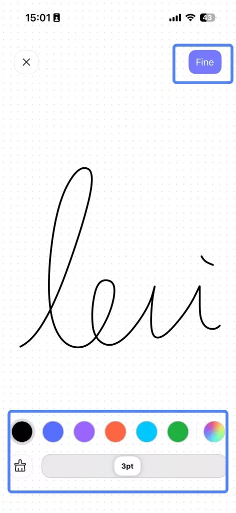 apply handwriting signature ios