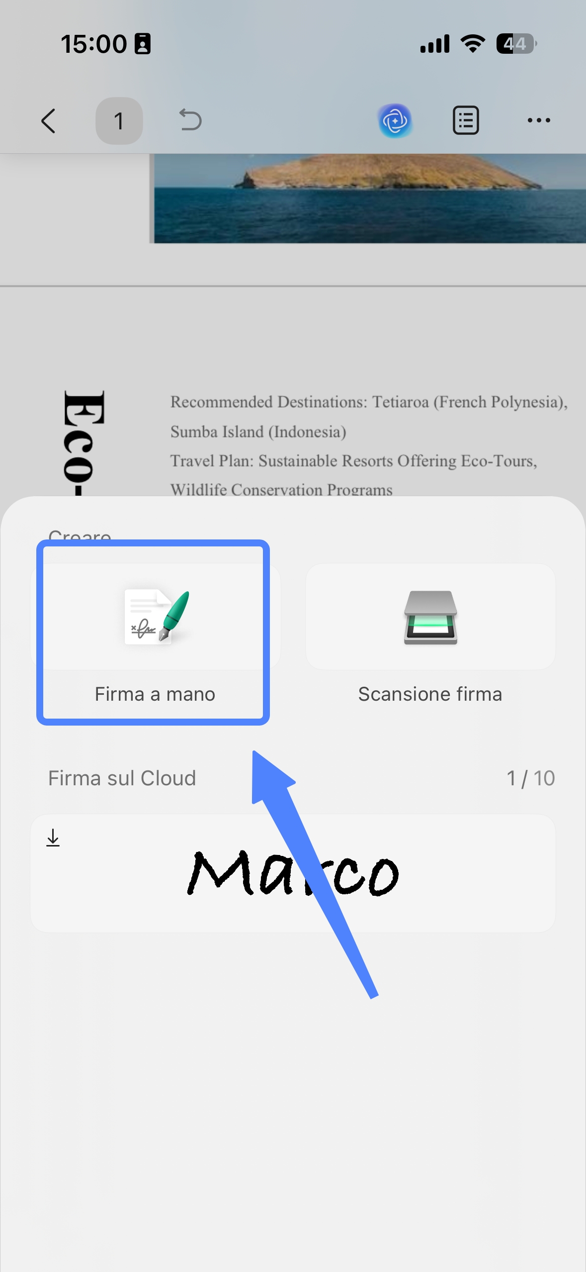 updf handwrite signature ios 
