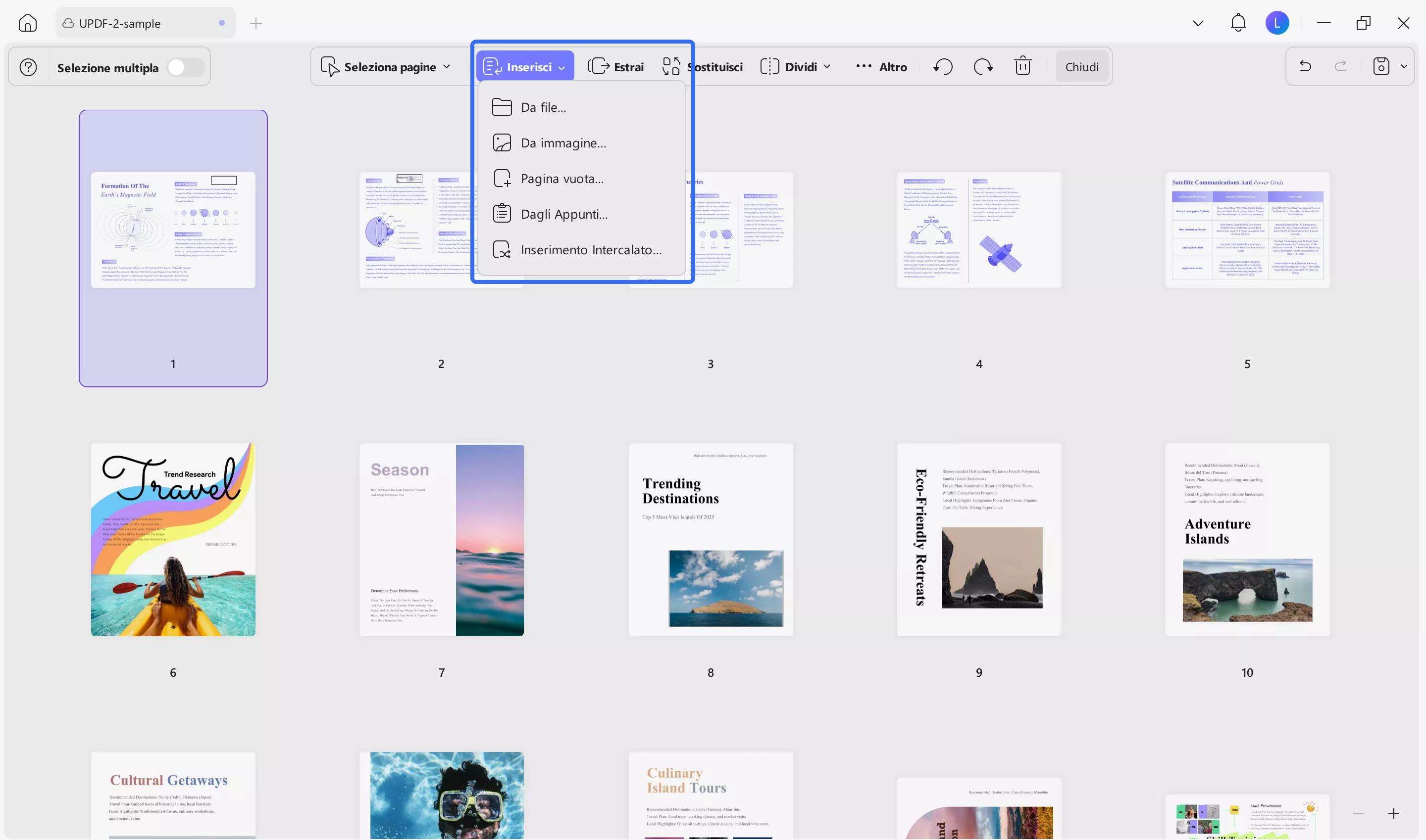 insert pdf with updf windows