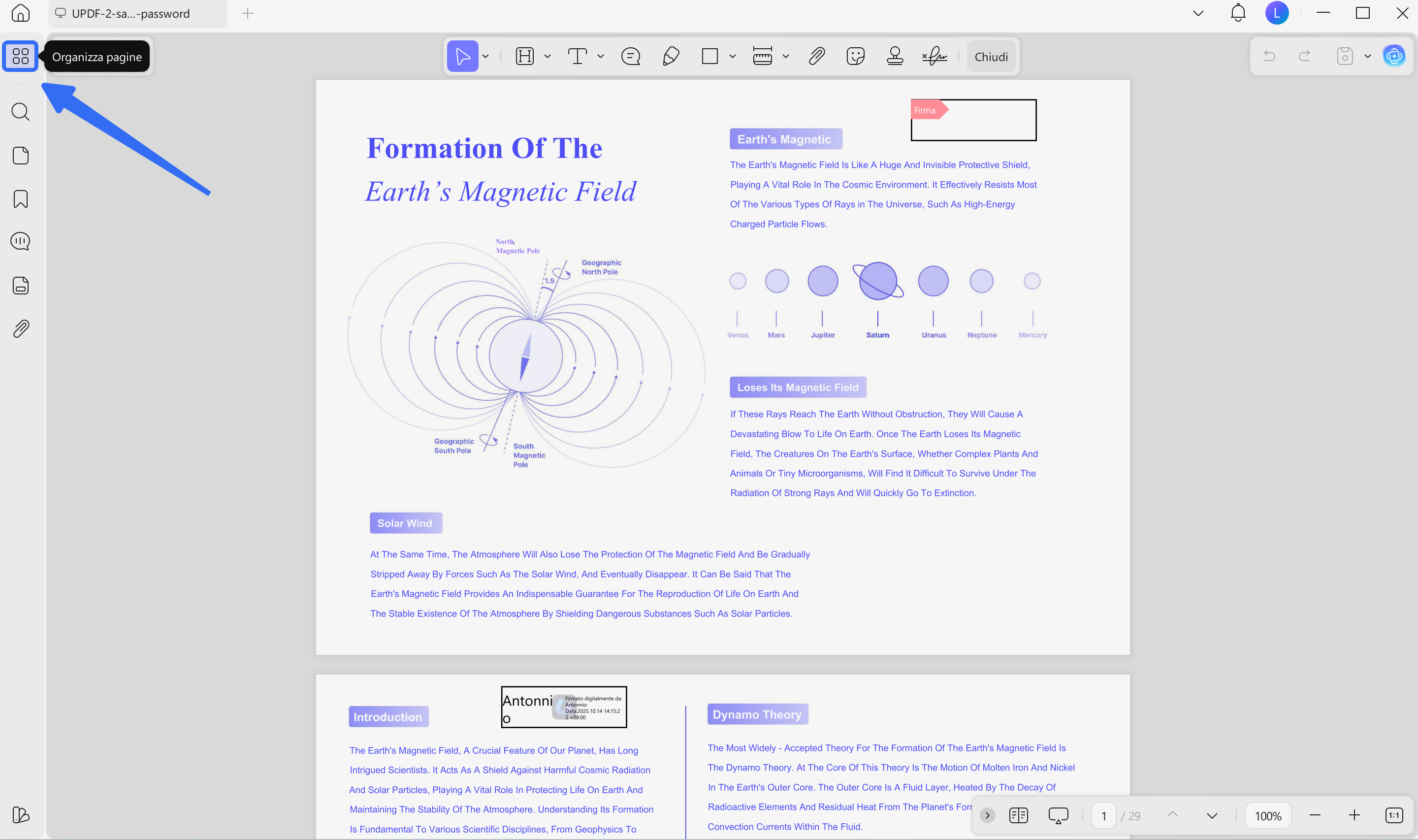 organize page
