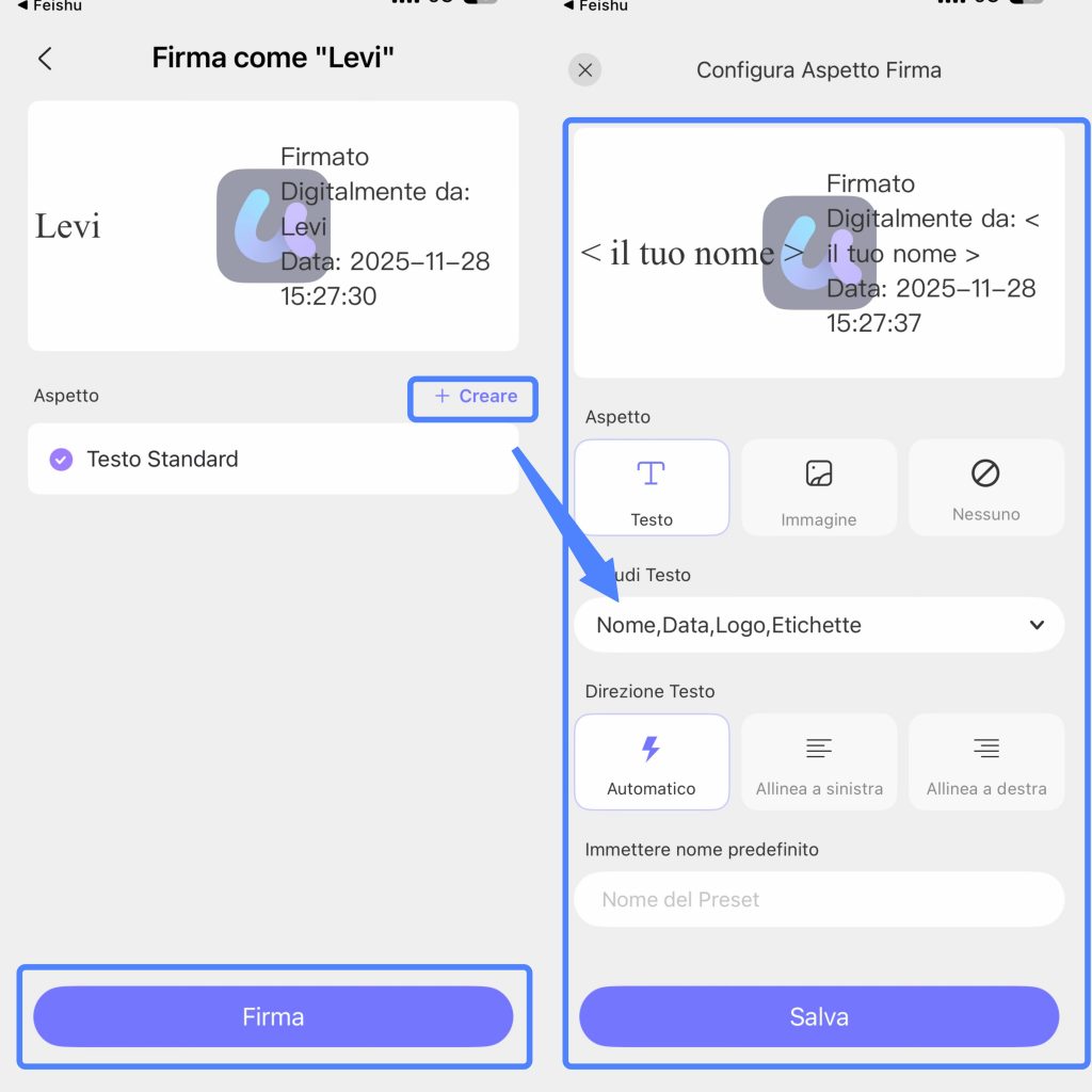 aggiungere la firma digitale al PDF