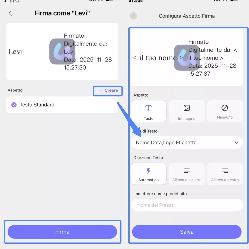 aggiungere la firma digitale al PDF