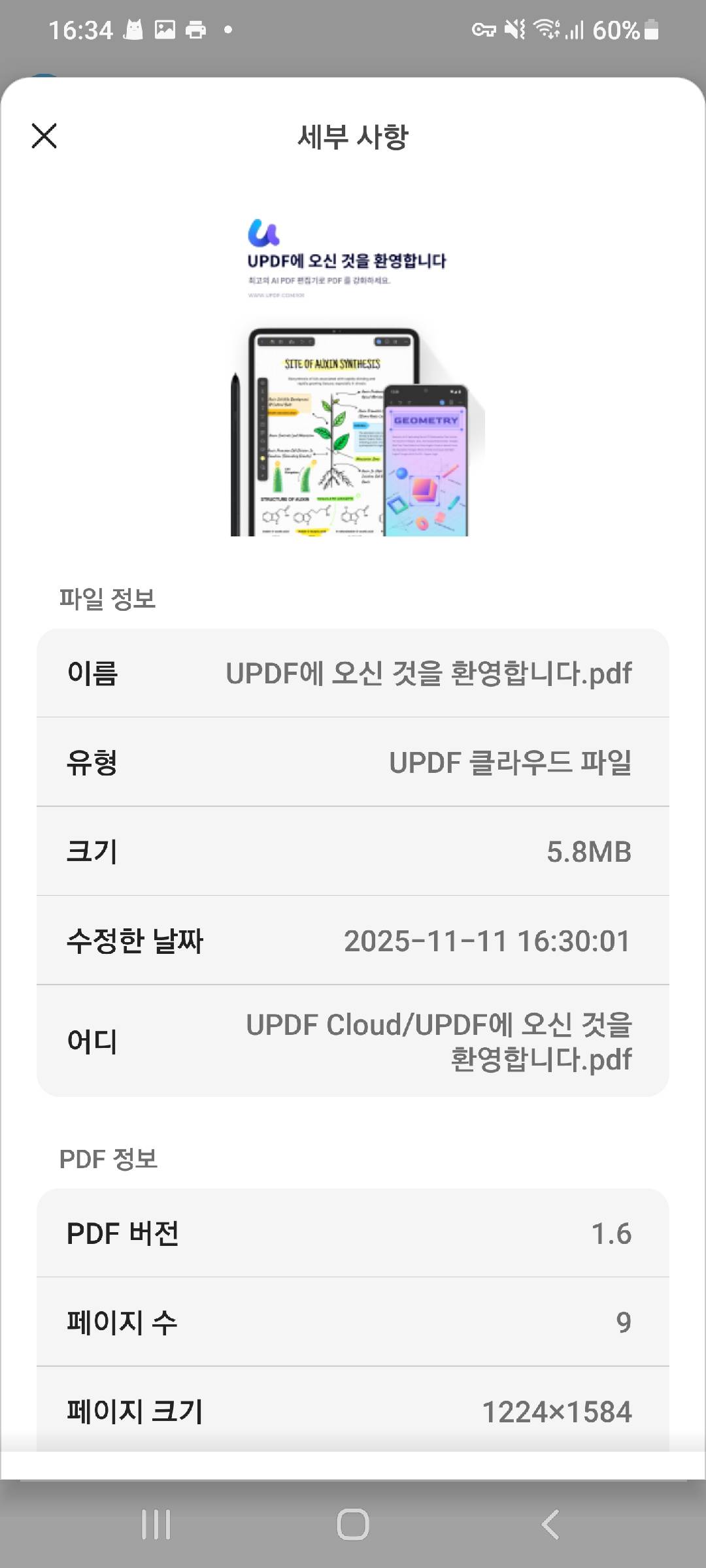 PDF 문서 정보 