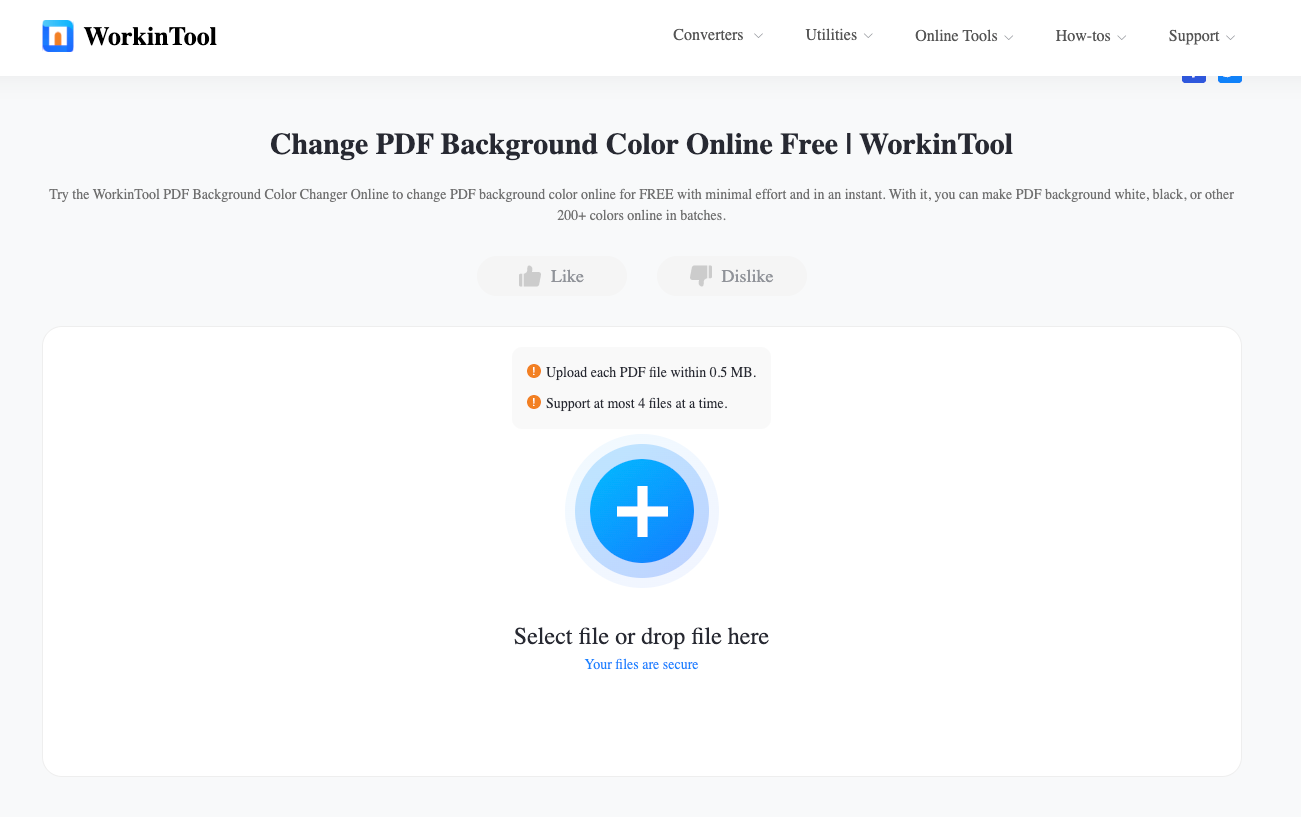 workin tool change pdf background color online