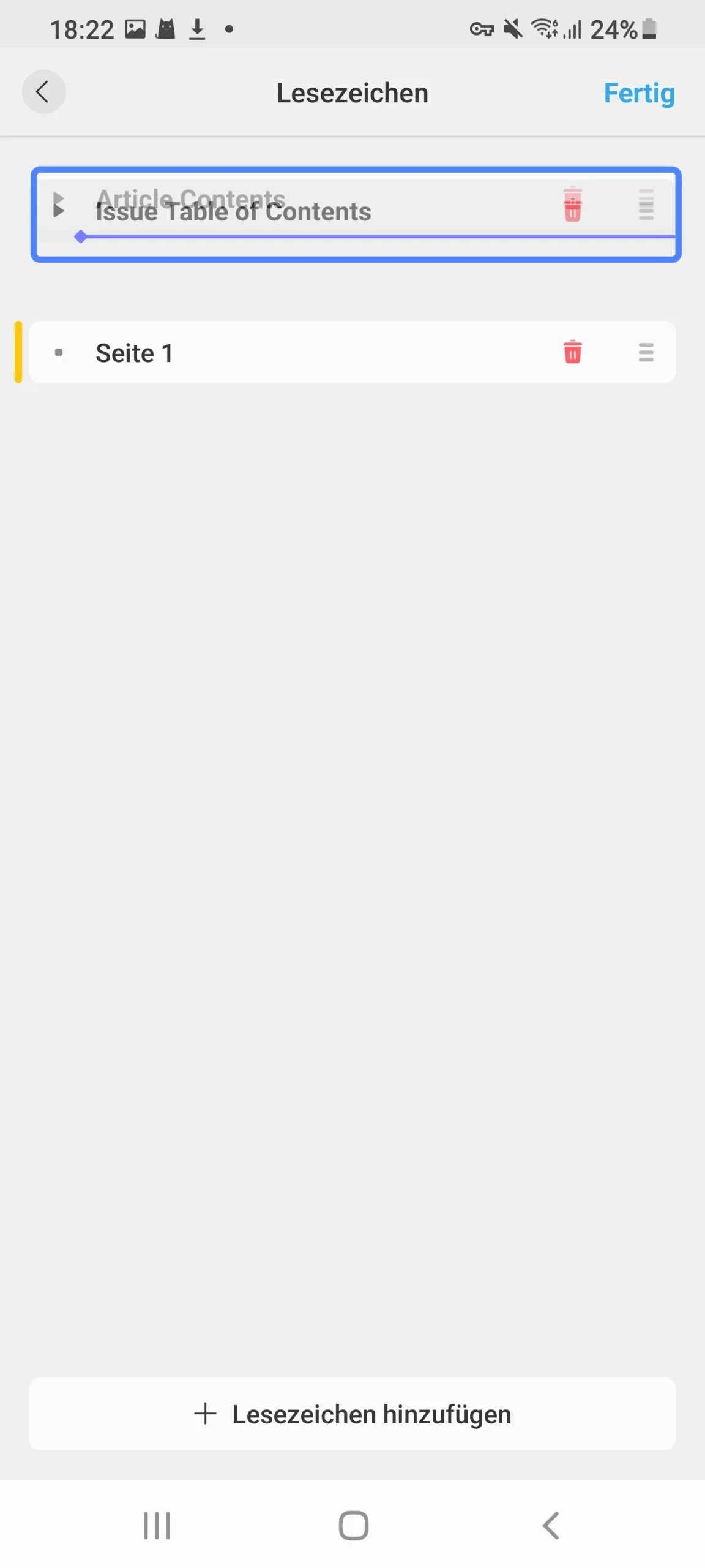 ein Lesezeichen als Unter-Lesezeichen eines anderen erstellen