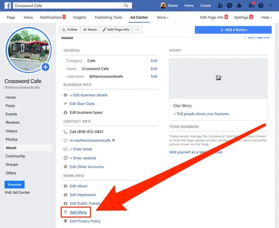 how to post a pdf on facebook add menu
