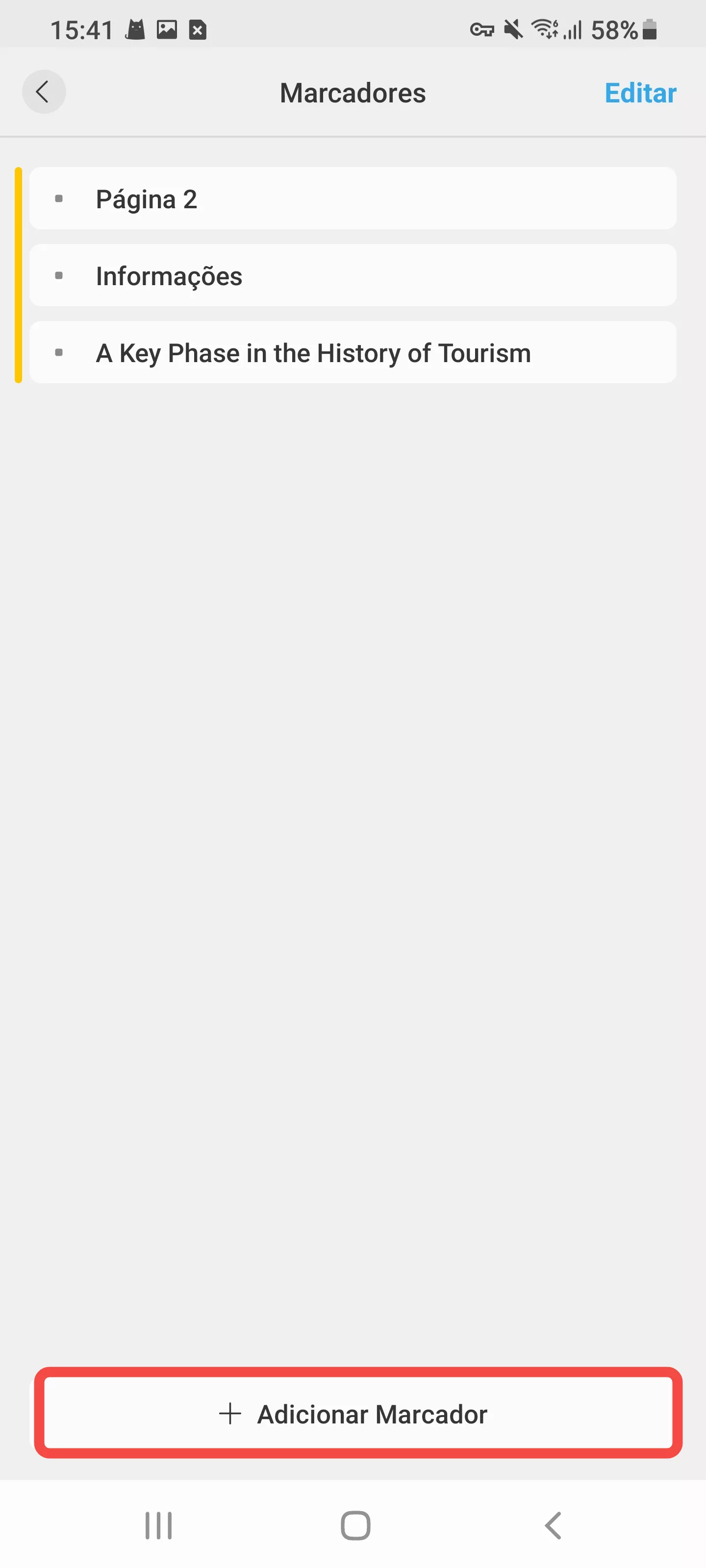 adicionar marcadores