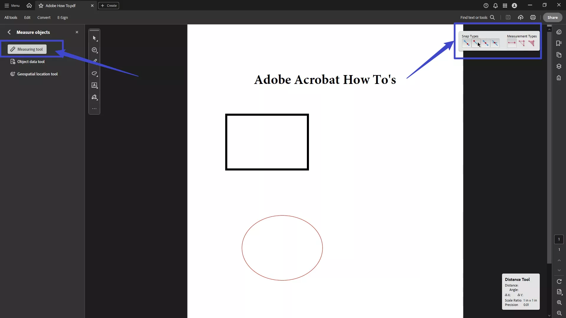adobe acrobat measuring tools