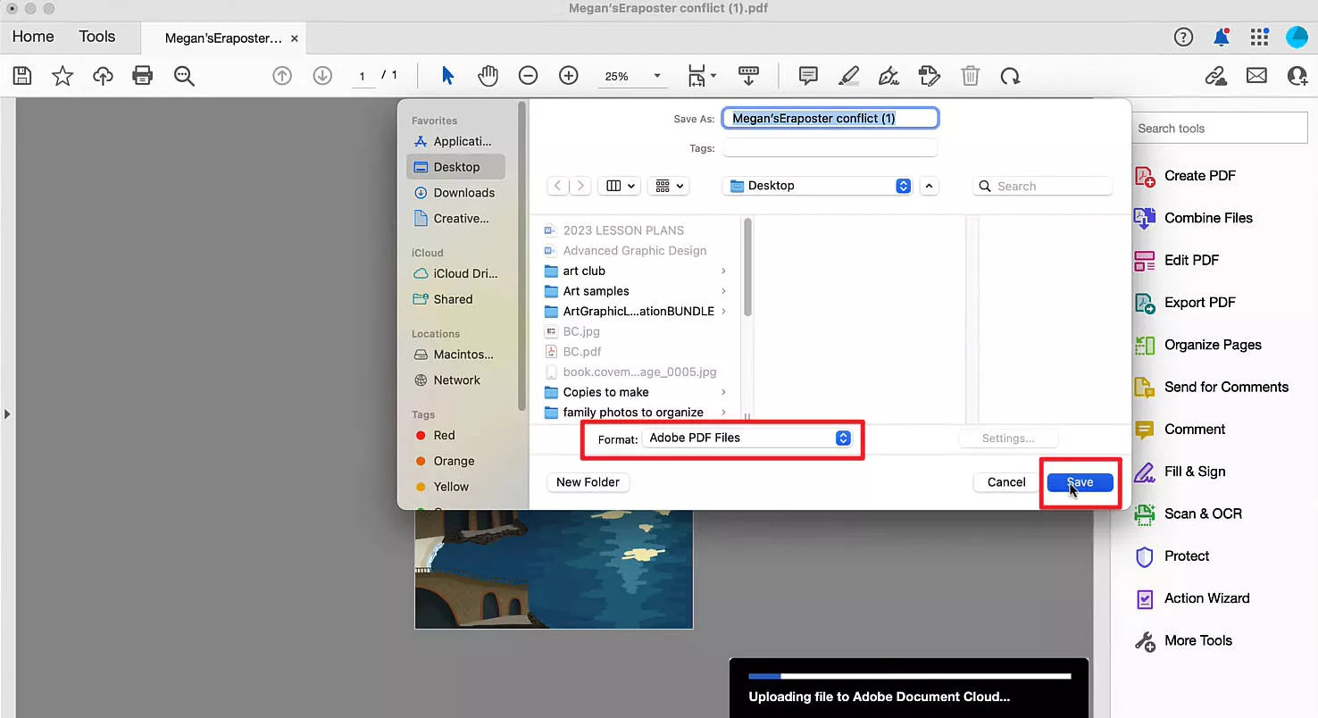 adobe save as pdf 2