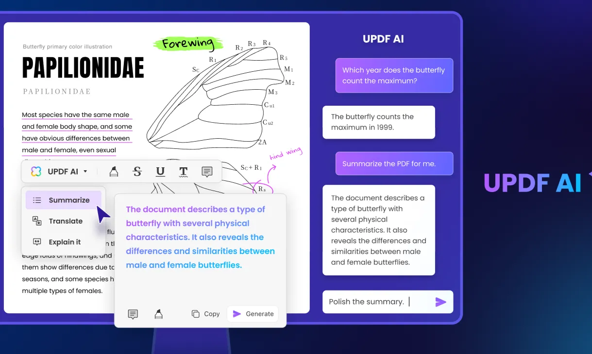 Tradurre un PDF in inglese tramite UPDF AI