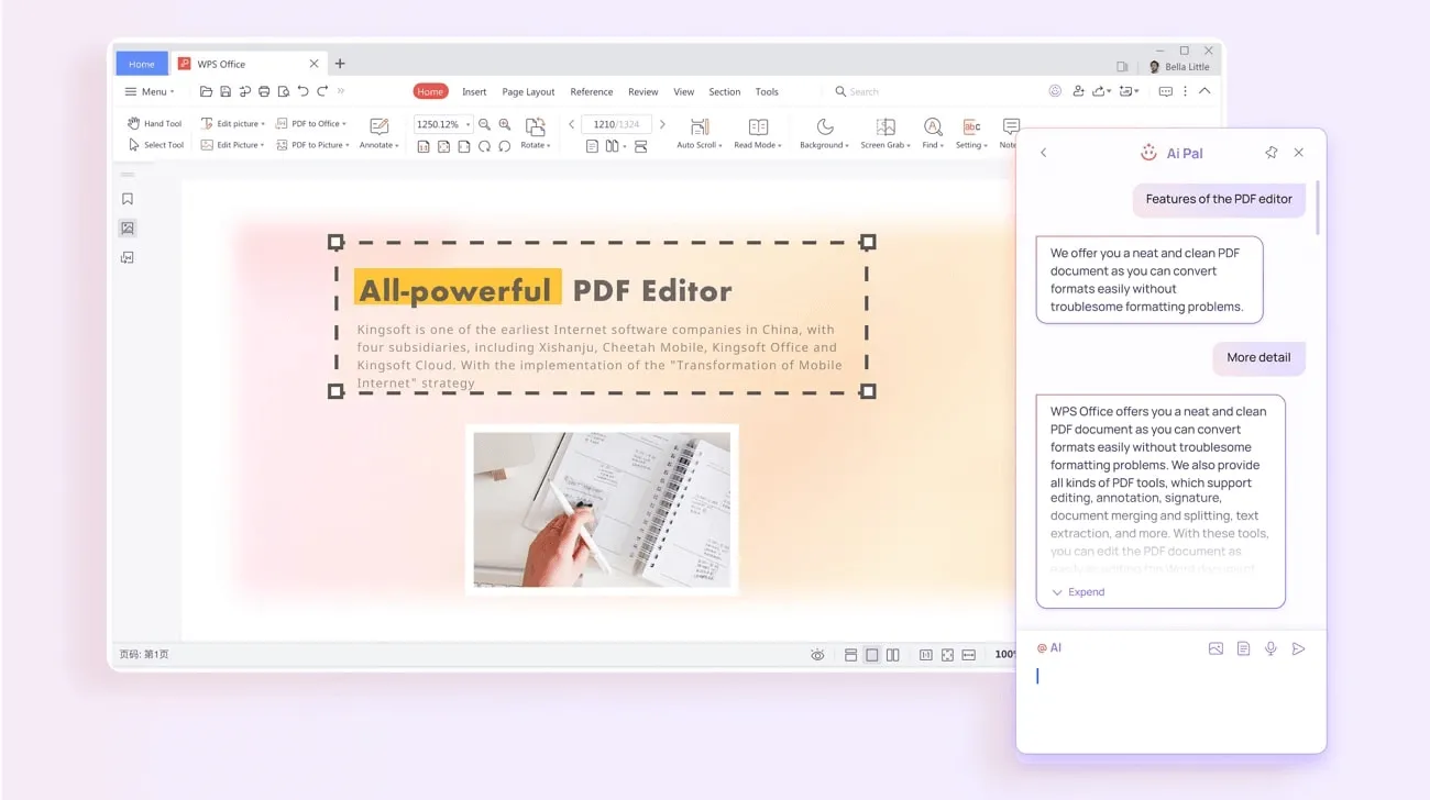 Criador de PDF com IA WPS