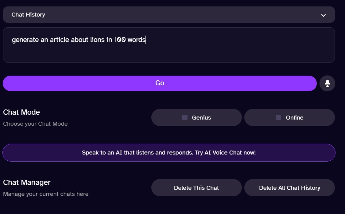 generate text using deepai
