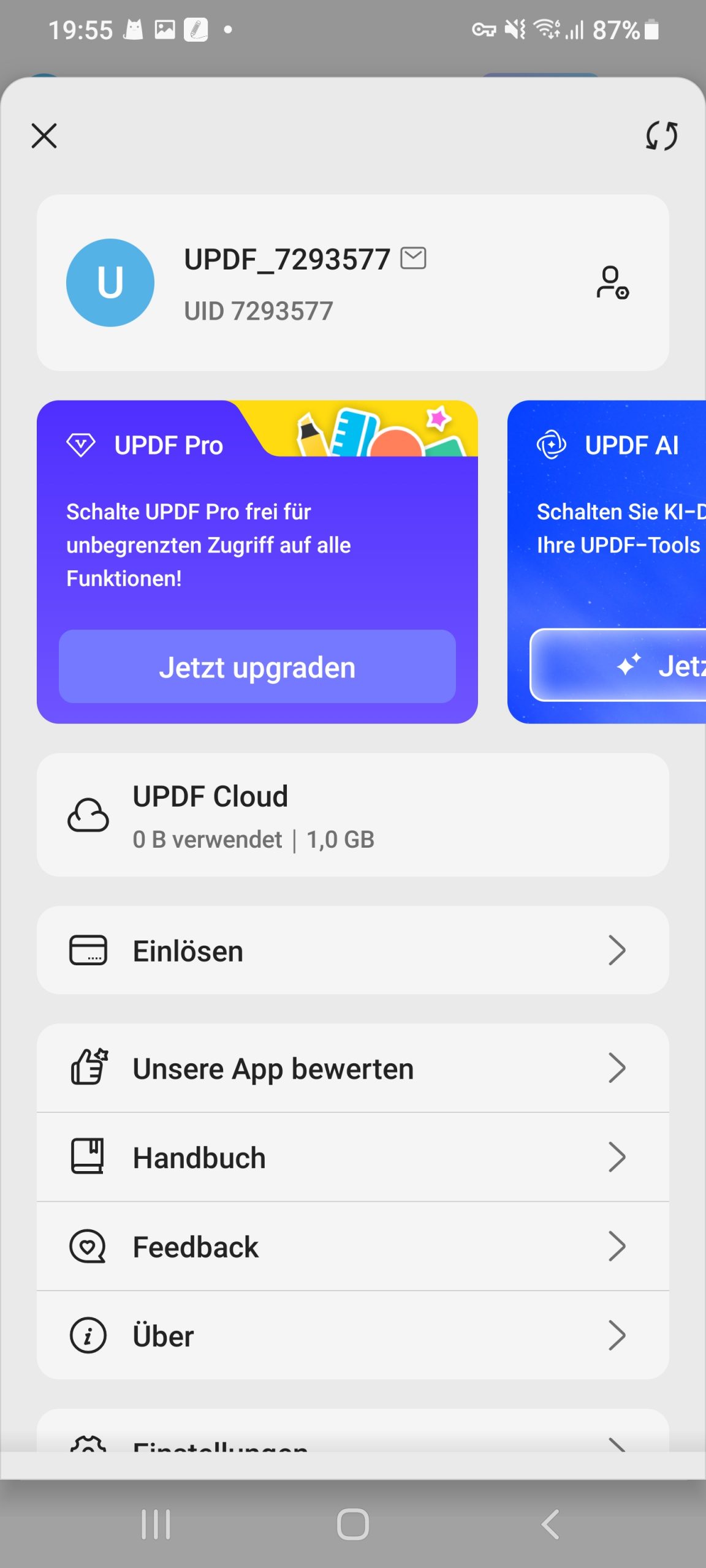 Anmelden/Registrieren