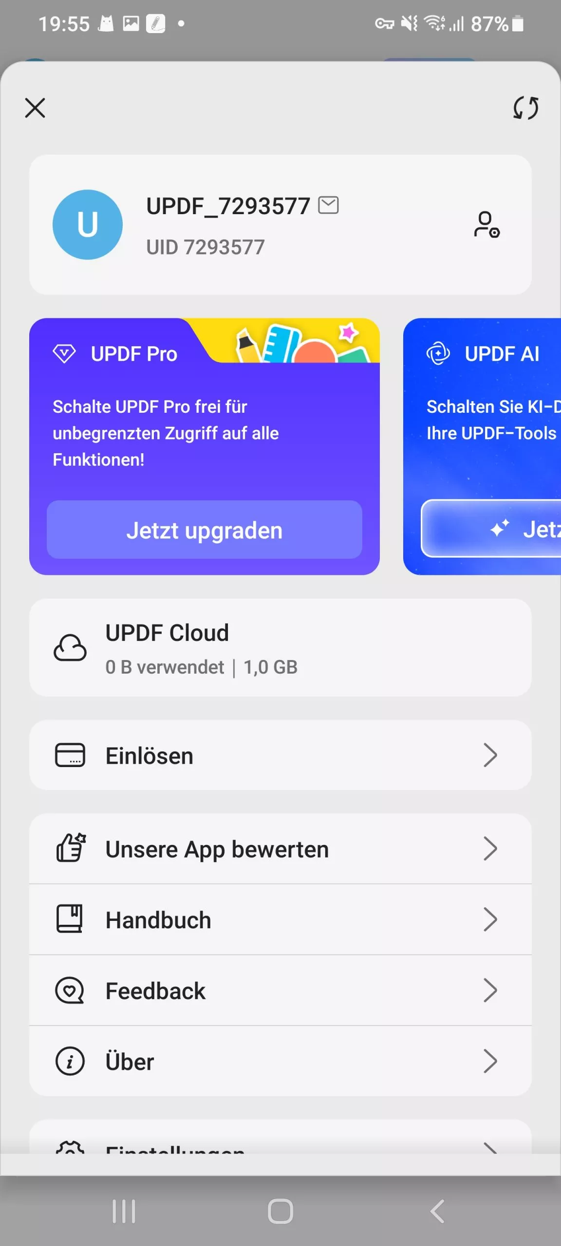 Anmelden/Registrieren