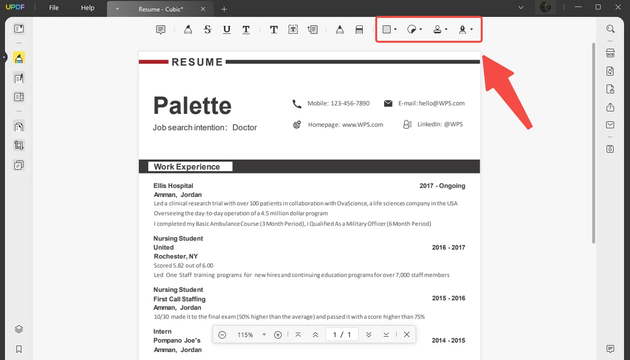 annotate pdf resume windows