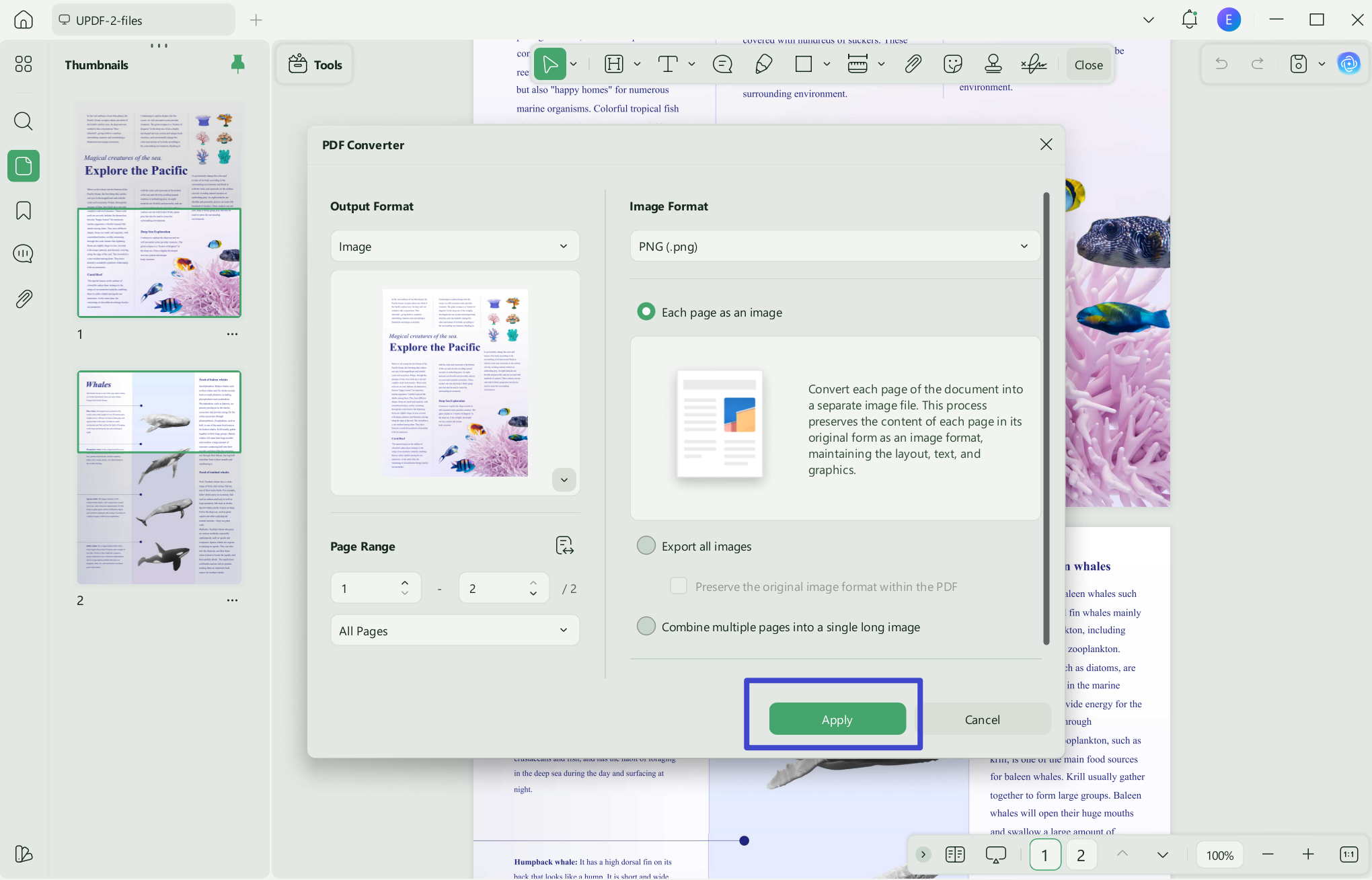 pdf to transparent png export