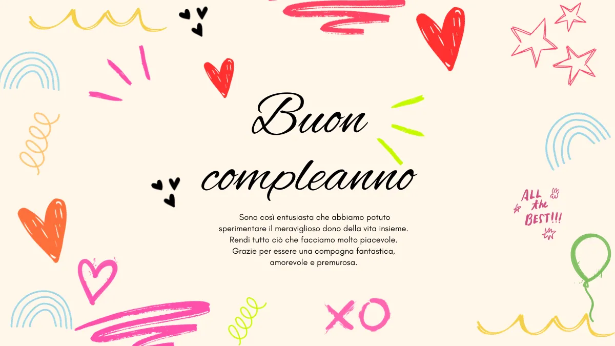 auguri romantici di compleanno per la moglie