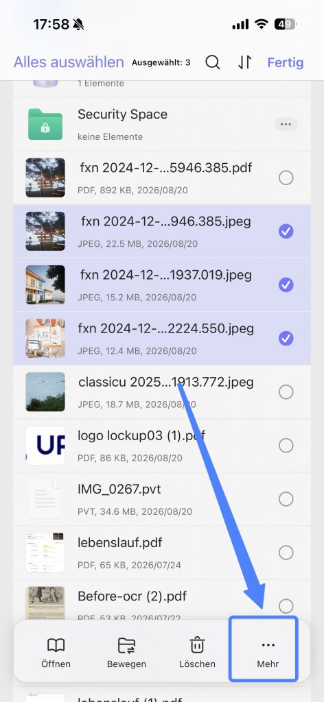 Mehrere Fotos mit UPDF zu PDF umwandeln