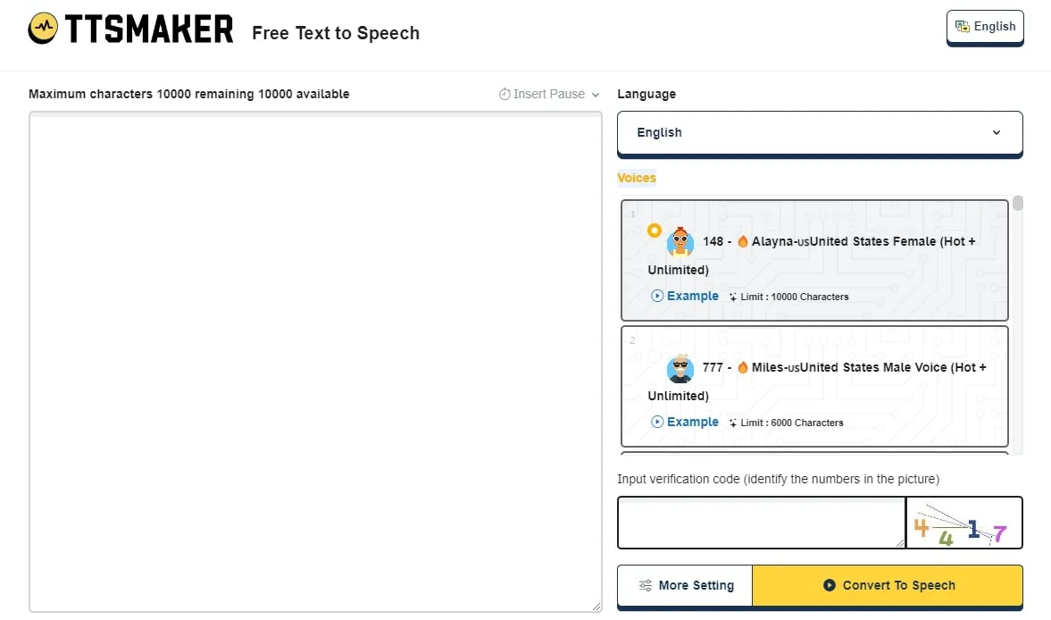 ttsmaker text to speech reader