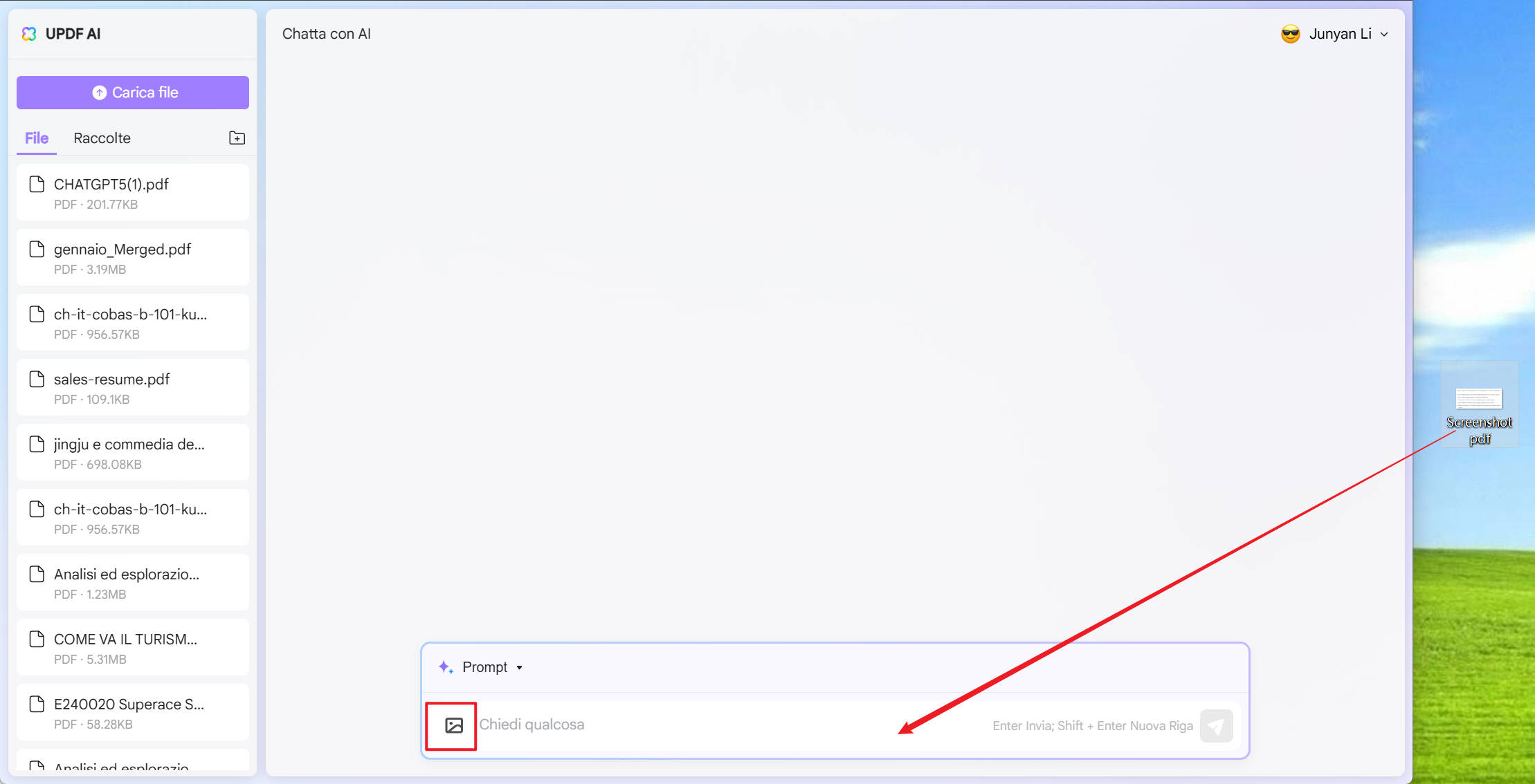 tradurre screenshot del PDF online