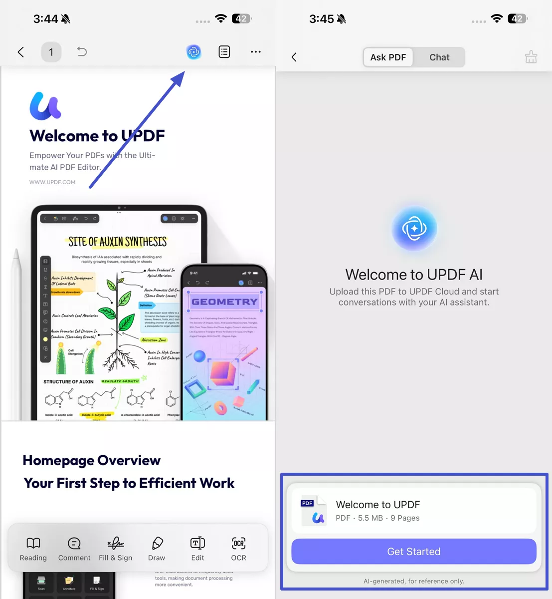access updf ai and get started