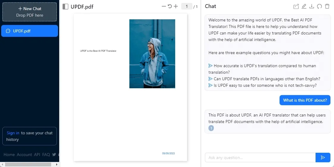 chat with pdf open ai