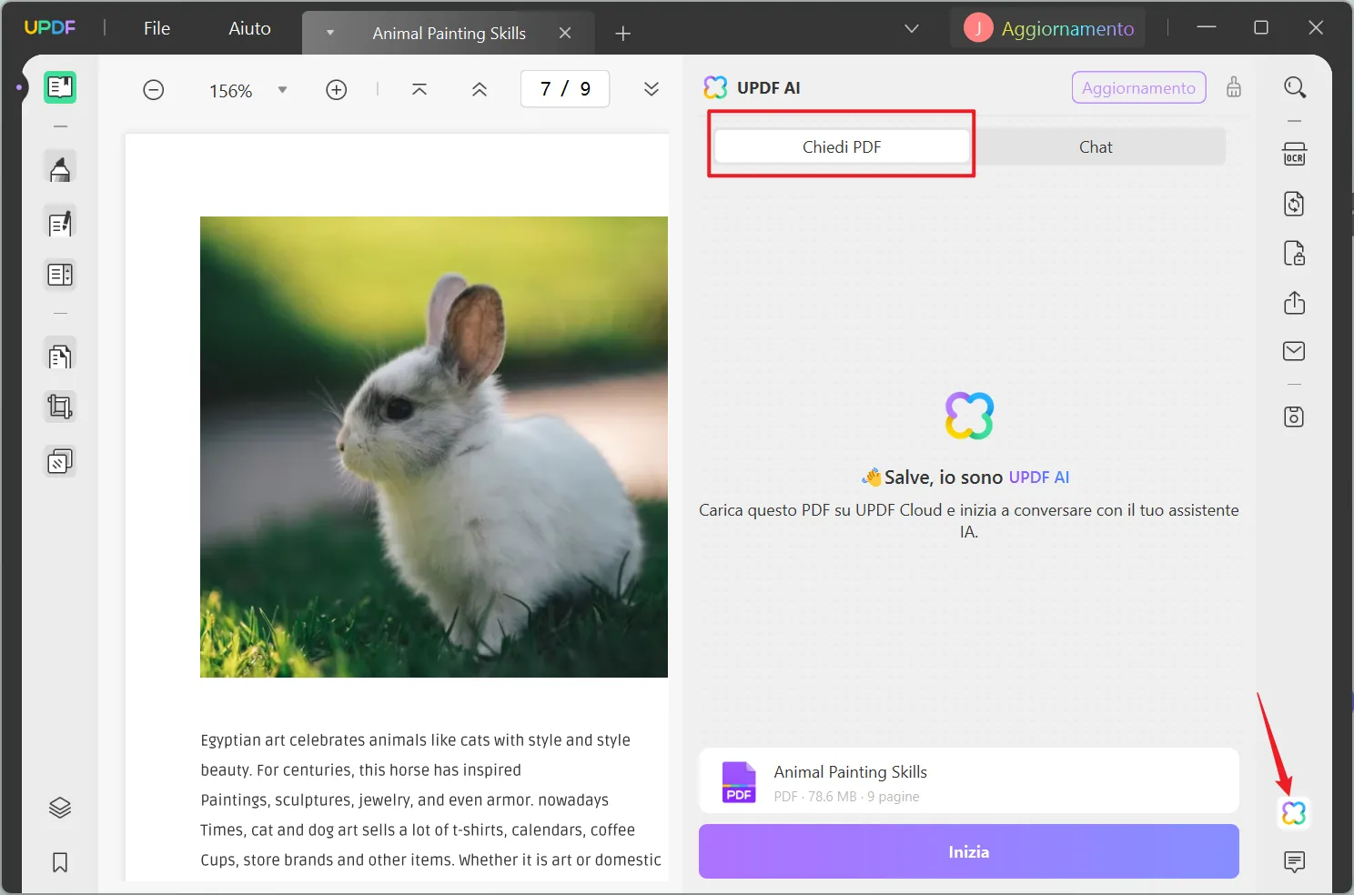 Chiedi PDF in UPDF AI