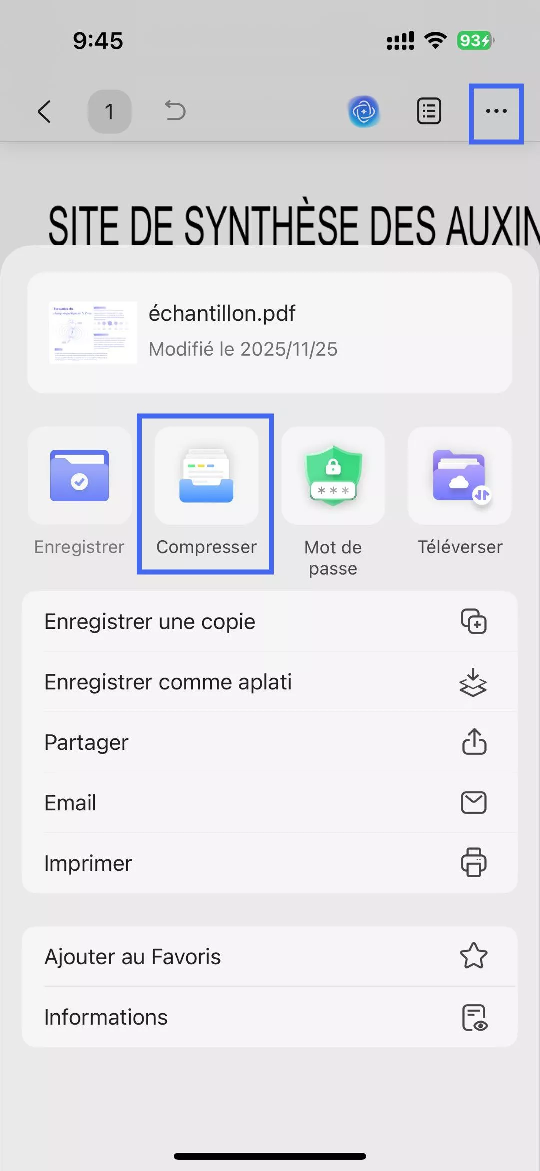 Réduire la taille du fichier