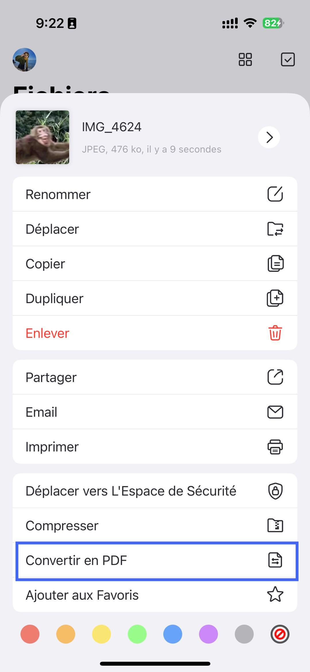 Comment transformer un fichier en PDF sur l'iPhone
